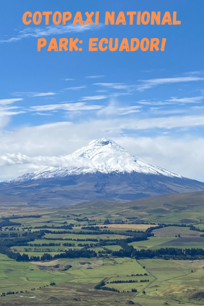View from the hiking hostel of Cotopaxi Volcano Ecuador.