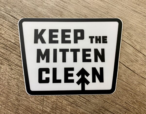 Keep Mitten Clean Sticker Light