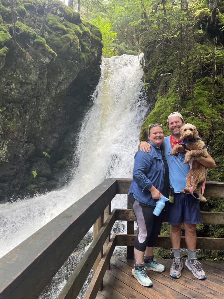Family pic at Dickson Falls in New Brunswick Canada.