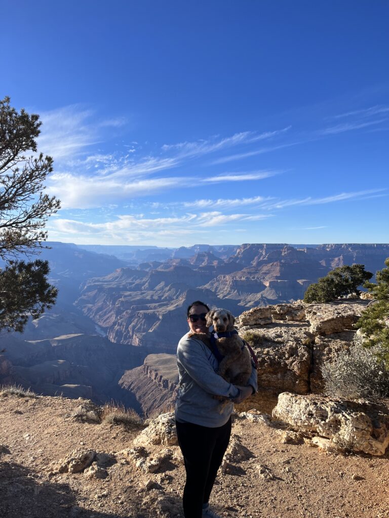 Grand Canyon National Park's Rim Trail is dog friendly, flat, and LONG!