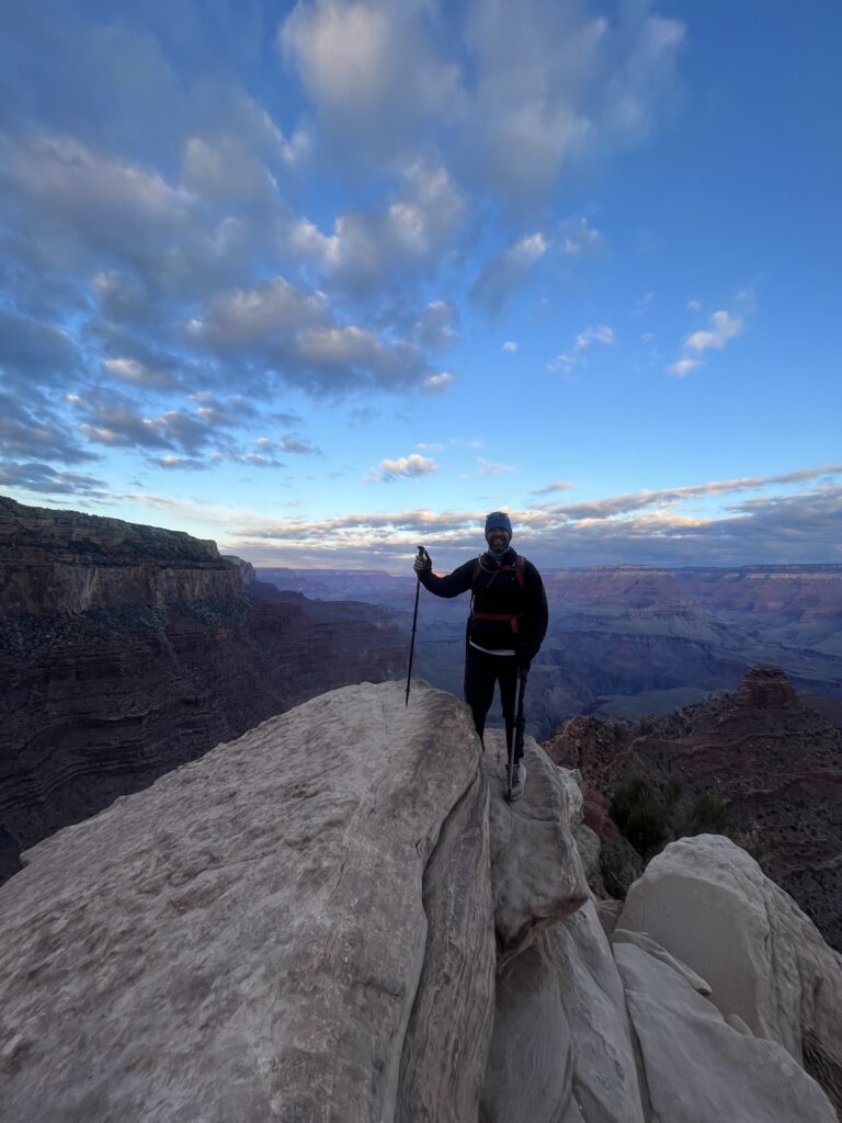 I pick different hikes to keep my hiking challenge fresh, like trying the South Kaibab Trail in Grand Canyon for the first time!