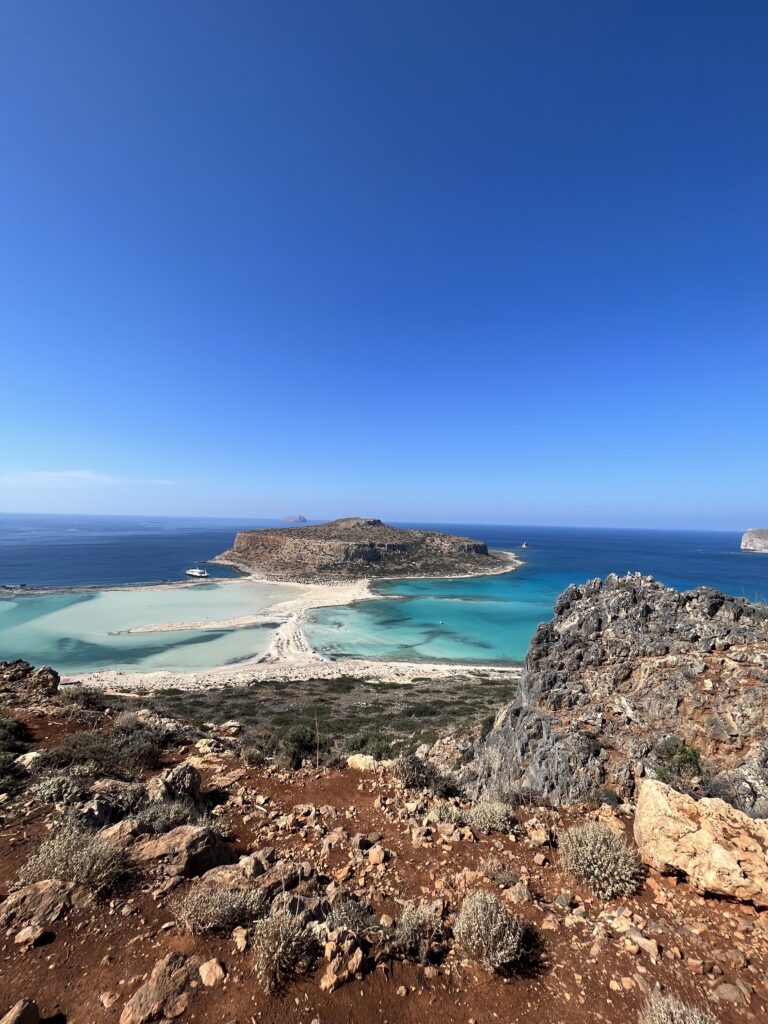 The day hike down to Balos in Crete Greece.