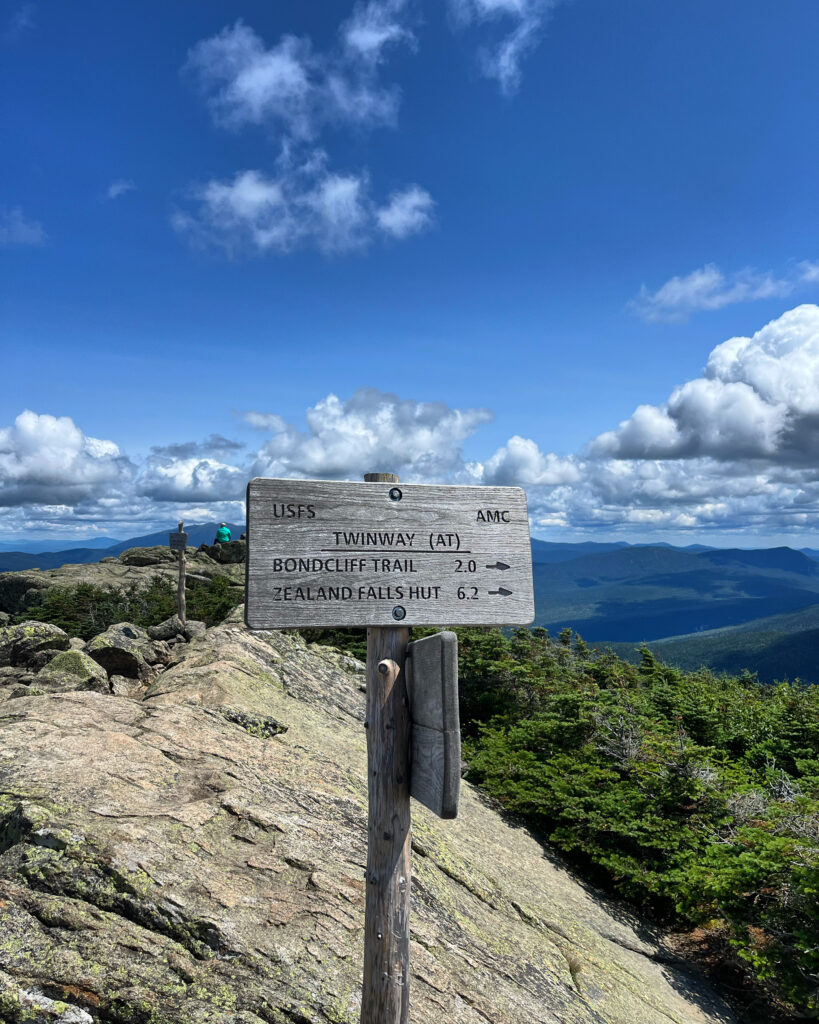 Twin Mountain Summit, White Mountains New Hampshire, on the Appalachian Trail