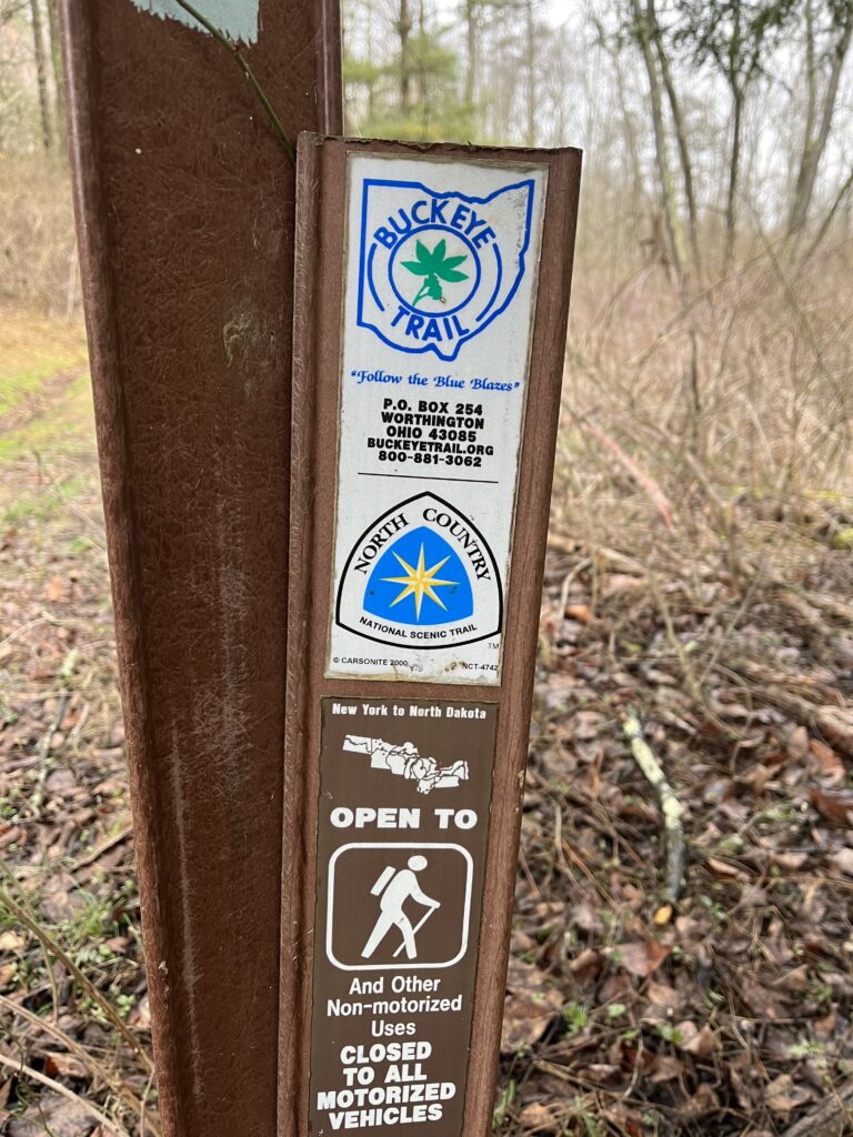 The Buckeye Trail and the North Country Trail are both long, and rarely do you find other hikers on them outside of the main parts in the parks.